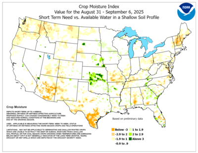 Crop moisture index